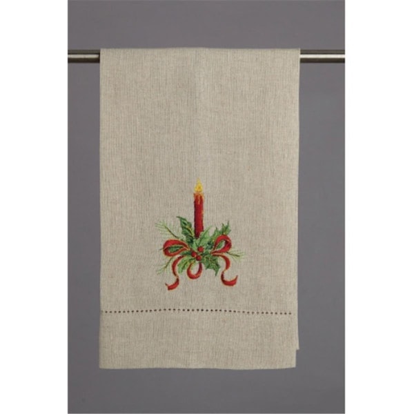 Peking Handicraft 14 x 22 in. Christmas Candles GT 1 Design Kitchen Towel, 6PK - 04SJM9973WC