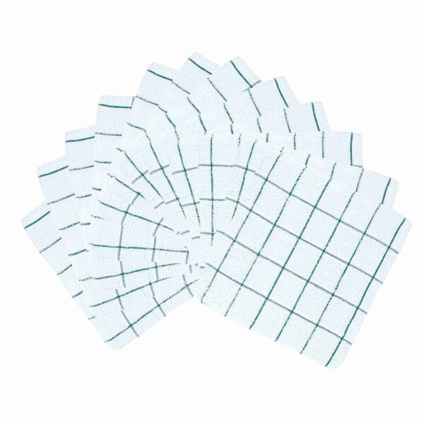 Monarch Brands Cooks Linen Dishcloths, 12in x 12in , Green, 144PK - DISH-GREEN-CS
