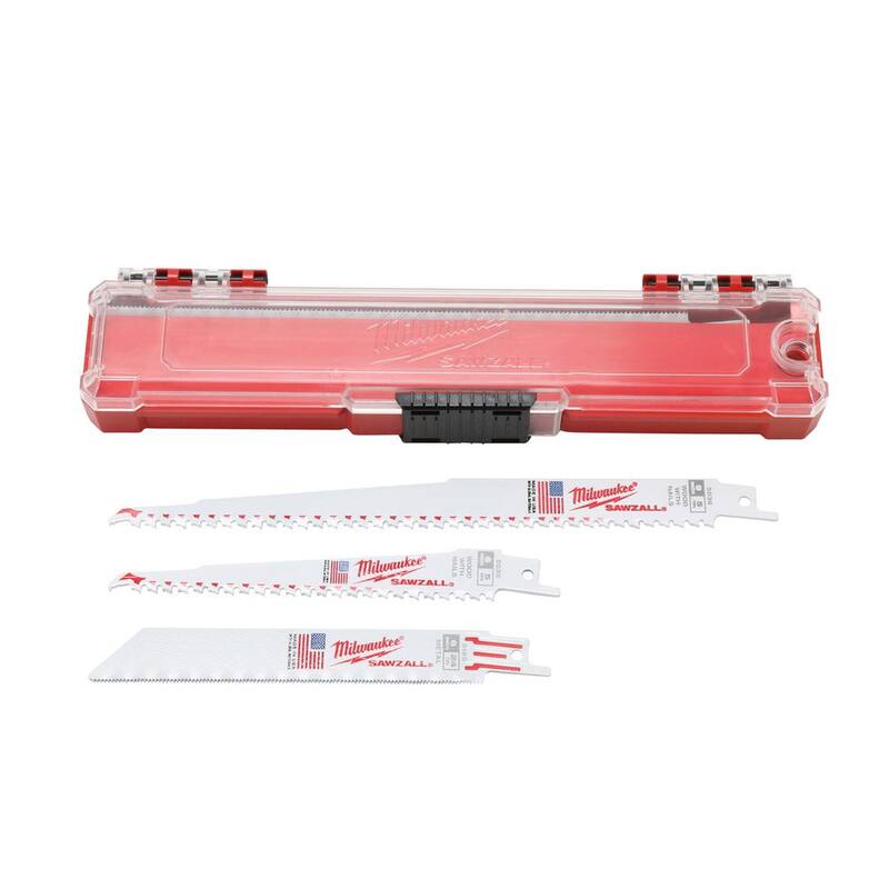 Conjunto de hojas de sierra alternativa bimetálicas Milwaukee SAWZALL para corte de madera y metal con hojas AX (15 piezas) - 49-22-1110-48-00-5026