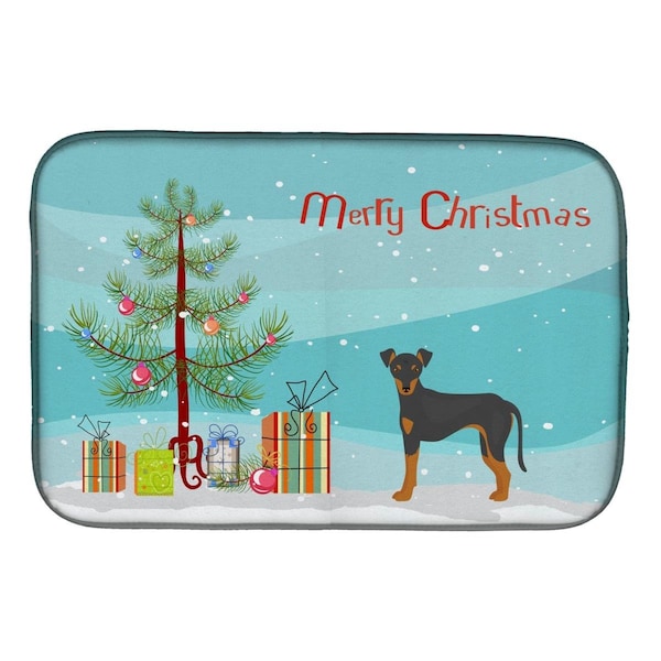 Carolines Treasures Manchester Terrier Christmas Tree Dish Drying Mat - CK3472DDM