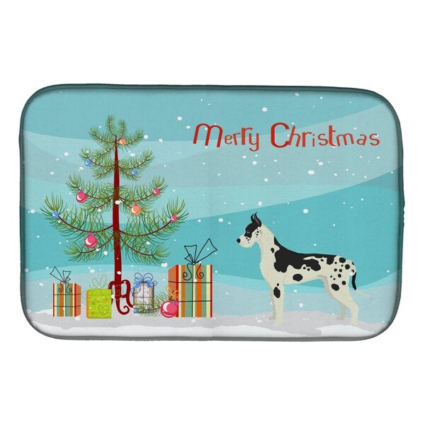 Carolines Treasures Great Dane Christmas Tree Dish Drying Mat - CK3542DDM