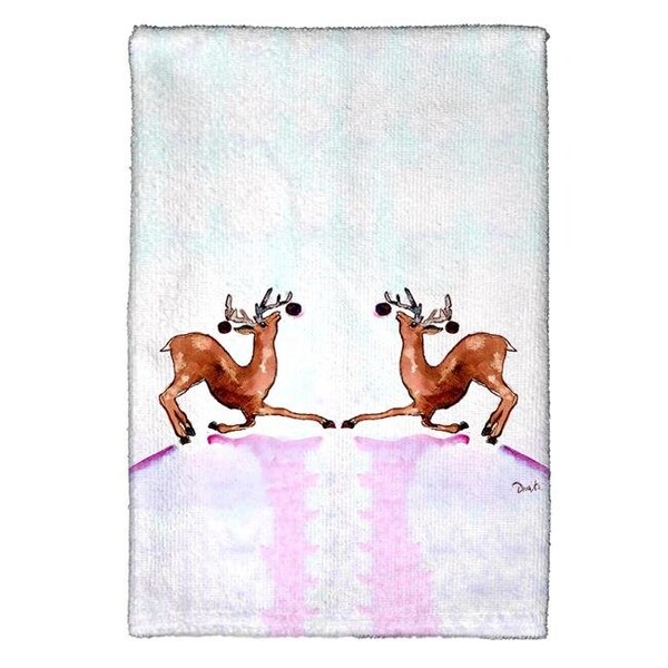 Betsy Drake Betsy Drake KT306 Dancing Deer Kitchen Towel - KT306