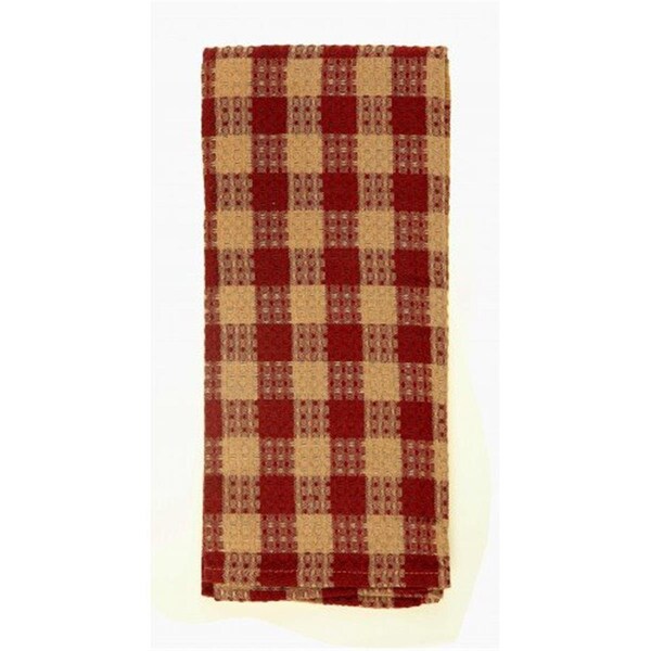 Mr. Mjs Trading AG-30251S-4 Tea Towels, Burgundy Check, 4PK - AG-30251S/4