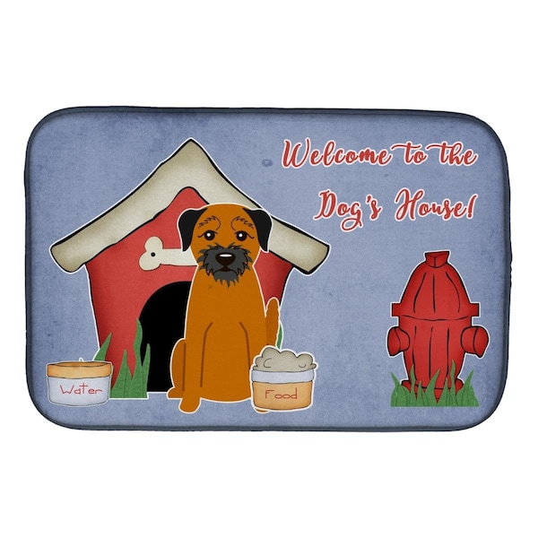 Carolines Treasures Dog House Collection Border Terrier Dish Drying Mat - BB2793DDM