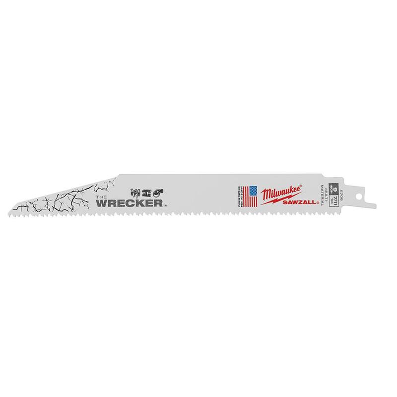 Milwaukee 9 pulgadas Hoja para sierra reciprocante para demolición Wrecker de corte multi-material (paquete de 10) - 48-00-5706-10X