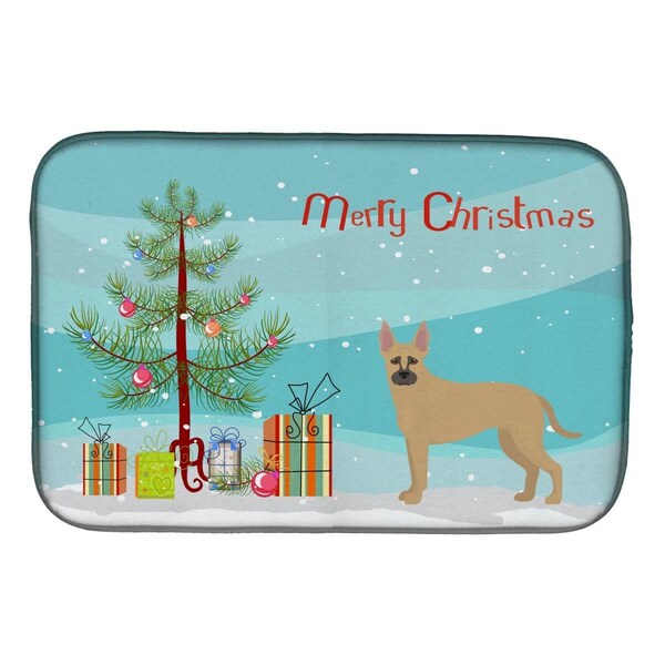 Carolines Treasures Shepherd Pit Mix No.2 Christmas Tree Dish Drying Mat - CK3870DDM