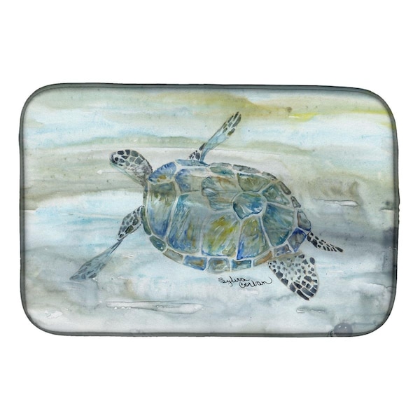 Carolines Treasures Sea Turtle Watercolor Dish Drying Mat - CA71080
