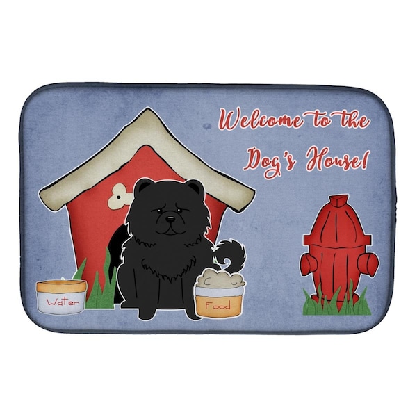Carolines Treasures Dog House Collection Chow Chow Black Dish Drying Mat - BB2897DDM