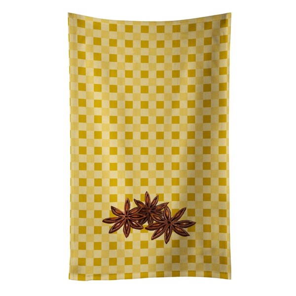 Carolines Treasures Star Anise on Basketweave Kitchen Towel - BB7213KTWL