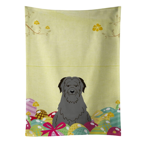 Carolines Treasures Easter Eggs Briard Black Kitchen Towel - BB6081KTWL