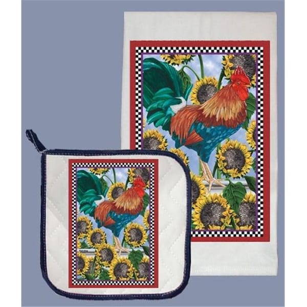Pipsqueak Productions Pipsqueak Productions DP602 Rooster Dish Towel And Pot Holder Set - DP602