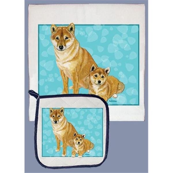 Pipsqueak Productions Pipsqueak Productions DP597 Shiba-Inu Dish Towel And Pot Holder Set - DP597