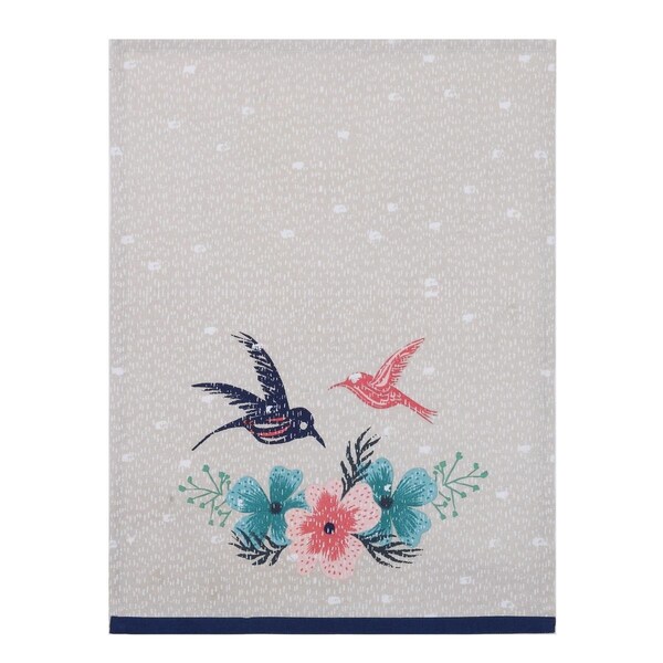 Tarifa 18 x 25 in. Two Hummingbirds Kitchen Towel, 4PK - TA3128307