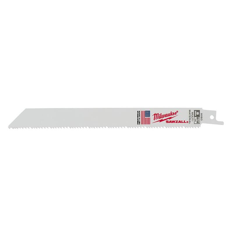 Juego de hojas de sierra reciproca bimetálicas para corte de madera y metal de Milwaukee SAWZALL con hojas TORCH (15 piezas) - 49-22-1110-48-00-5787.