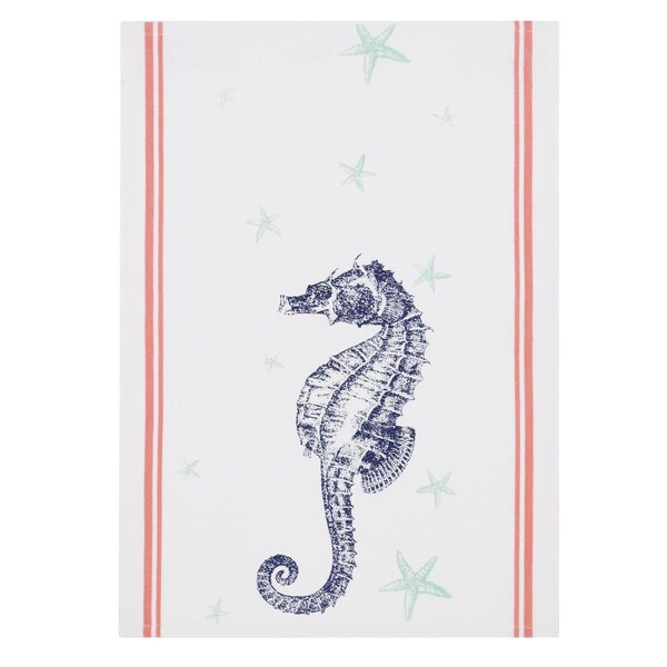 Tarifa 18 x 25 in. Seahorse & Sea Star Kitchen Towel, 4PK - TA3115540