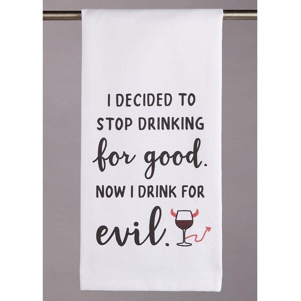 Tarifa 18 x 25 in. Drink for Evil Kitchen Towel, 4PK - TA3678879