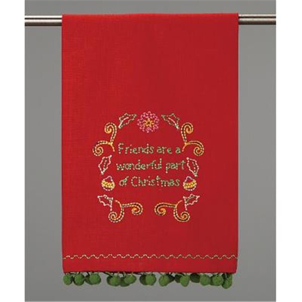 Tarifa 15 x 22.5 in. Wonderful Part of Christmas Dish Towel, Red, 4PK - TA3684033