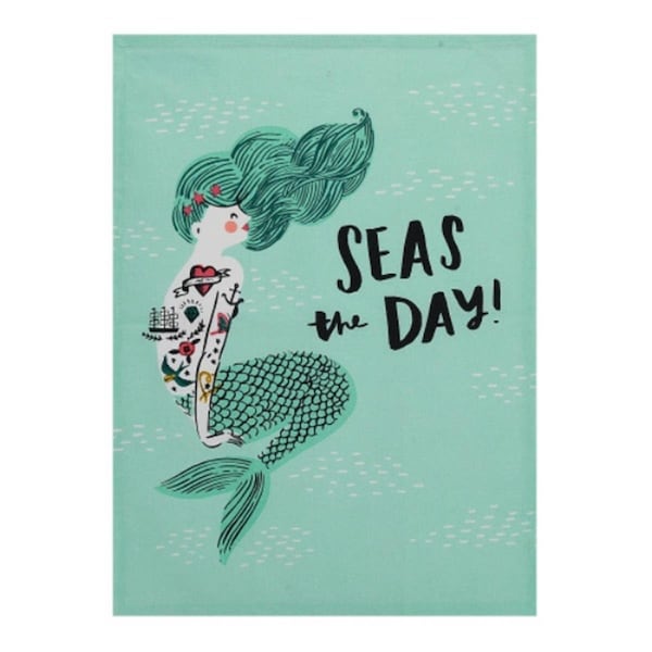 Peking Handicraft 18 x 25 in. Seas the Day Kitchen Towel, 2PK - 04HLL38C