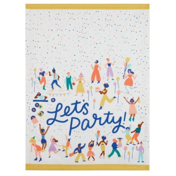 Peking Handicraft 18 x 25 in. Lets Party Kitchen Towel, 2PK - 04HLL05C