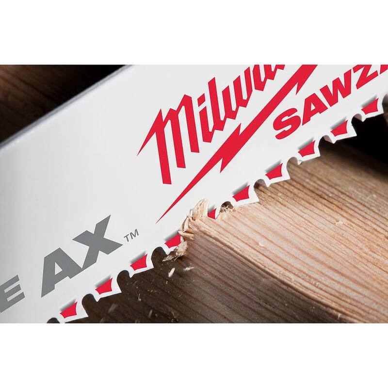 Set de hojas de sierra reciprocante bimetálicas para demolición de Milwaukee SAWZALL para cortar madera y metal incrustados con clavos (24 piezas) - 49-22-1113-49-22-1110H