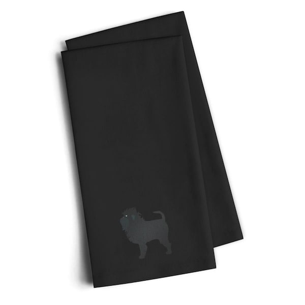 Carolines Treasures Affenpinscher Black Embroidered Kitchen Towel, Set of 2 - BB3448BKTWE