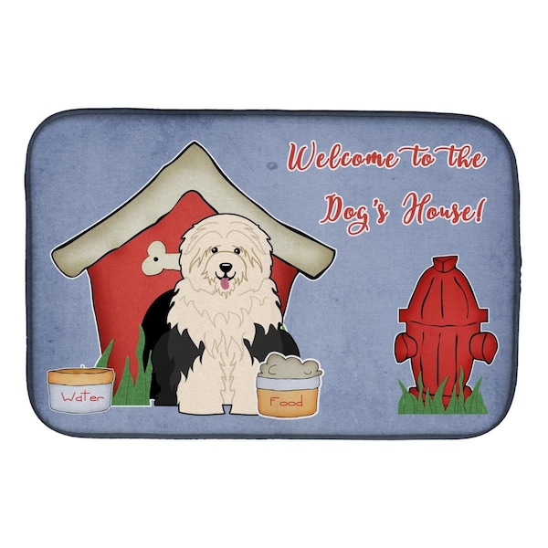 Carolines Treasures Dog House Collection Old English Sheepdog Dish Drying Mat - BB2850DDM