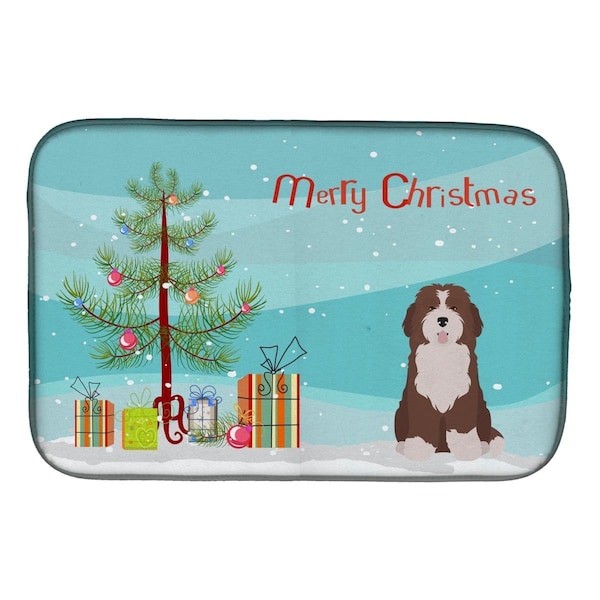 Carolines Treasures Bernedoodle No.2 Christmas Tree Dish Drying Mat - CK3886DDM