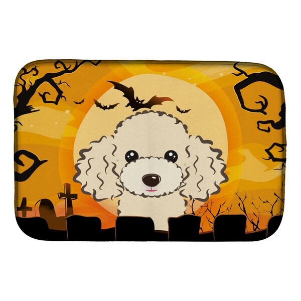 Carolines Treasures Halloween Buff Poodle Dish Drying Mat - BB1816DDM