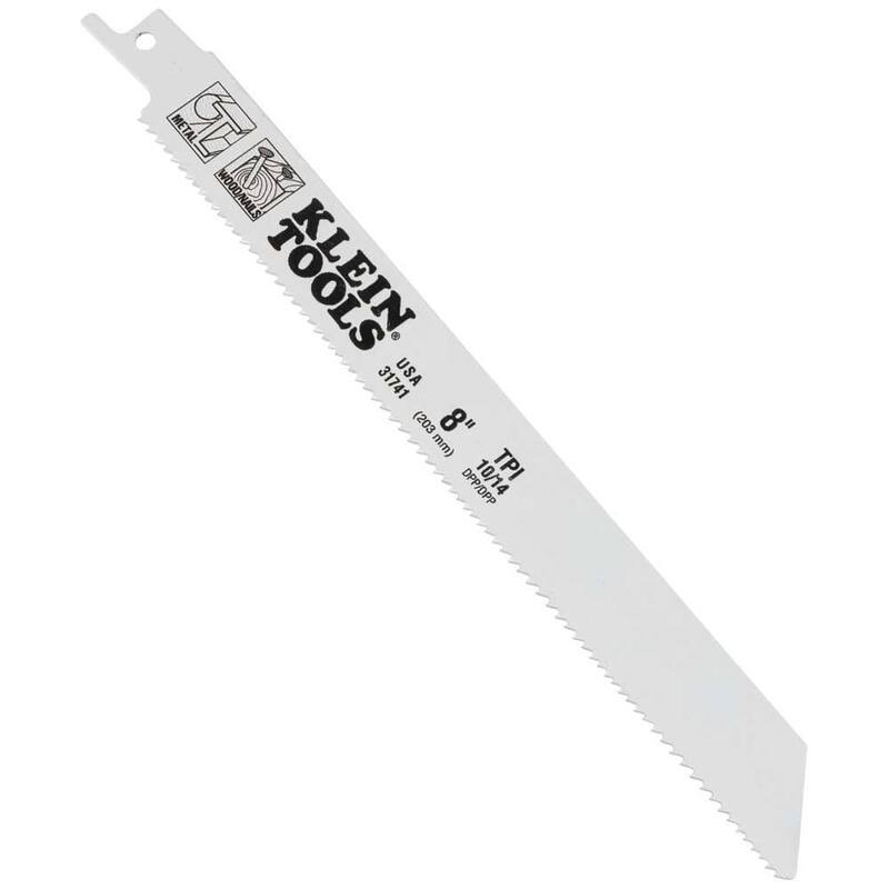 Hojas de sierra reciproca Klein Tools 10/14 TPI, 8 pulgadas, paquete de 5 - 31741
