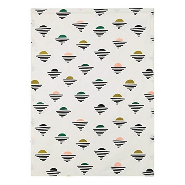 Peking Handicraft 18 x 25 in. Berbera Design Kitchen Towel, White, 4PK - 04EO85C