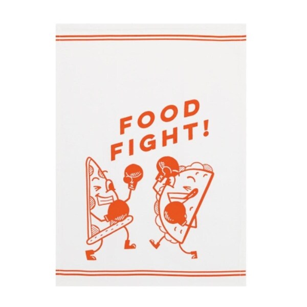 Tarifa 18 x 25 in. Food Fight Kitchen Towel, 2PK - TA3676371