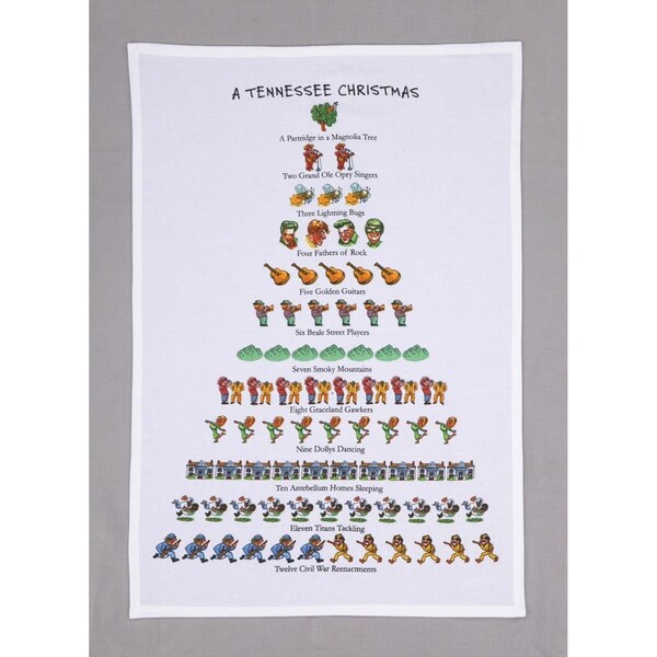Peking Handicraft 18 x 26 in. A Tennessee Christmas Kitchen Towel, 6PK - 04DP42WC