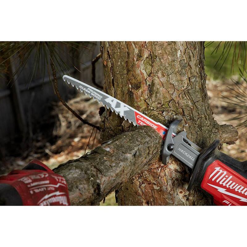 Milwaukee 9 pulgadas 3 TPI Hoja de sierra de sable SAWZALL con dientes de carburo para podar madera (paquete de 2) - 48-00-5232-48-00-5232.