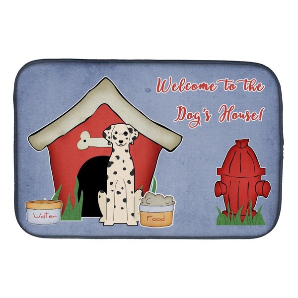 Carolines Treasures Dog House Collection Dalmatian Dish Drying Mat - BB2851DDM