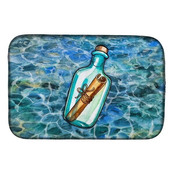 Carolines Treasures Messag in a Bottle Dish Drying Mat - BB5343DDM