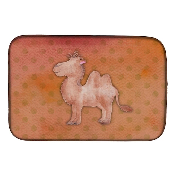 Carolines Treasures Polkadot Camel Watercolor Dish Drying Mat - BB7393DDM