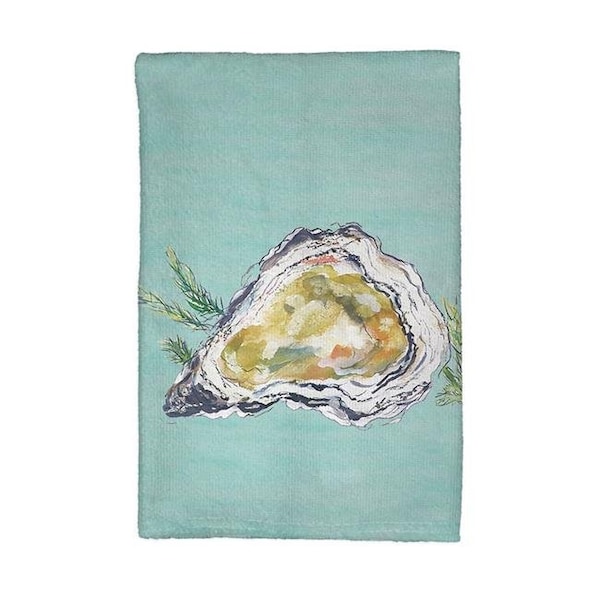 Betsy Drake Betsy Drake KT121C Oyster Teal Kitchen Towel - KT121C