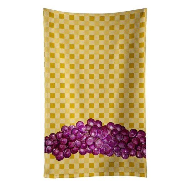 Carolines Treasures Carolines Treasures BB7170KTWL Grapes on Basketweave Kitchen Towel - BB7170KTWL