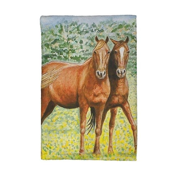 Betsy Drake Betsy Drake KT057 Two Horses Kitchen Towel - KT057