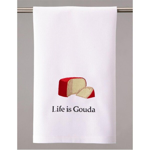 Tarifa 16 x 25 in. Life Is Gouda Min 4 Kitchen Towel, 4PK - TA3673655