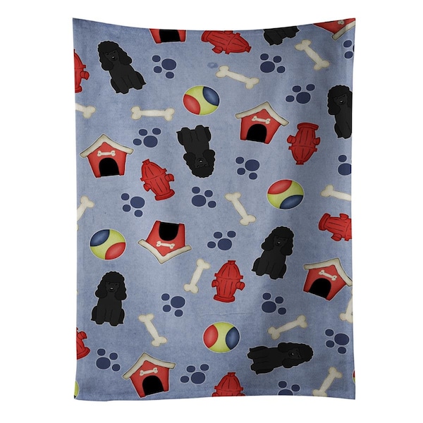 Carolines Treasures Dog House Collection Poodle Black Kitchen Towel - BB2684KTWL