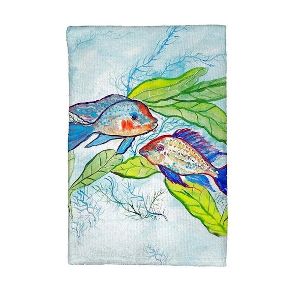 Betsy Drake Betsy Drake KT642 Pair of Fish Kitchen Towel - KT642
