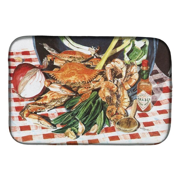 Carolines Treasures Crab Boil Dish Drying Mat - 8537DDM