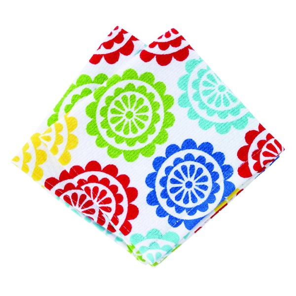 T-Fal T-Fal Multicolored Cotton Medallion Dish Cloth 2 pk - 22448