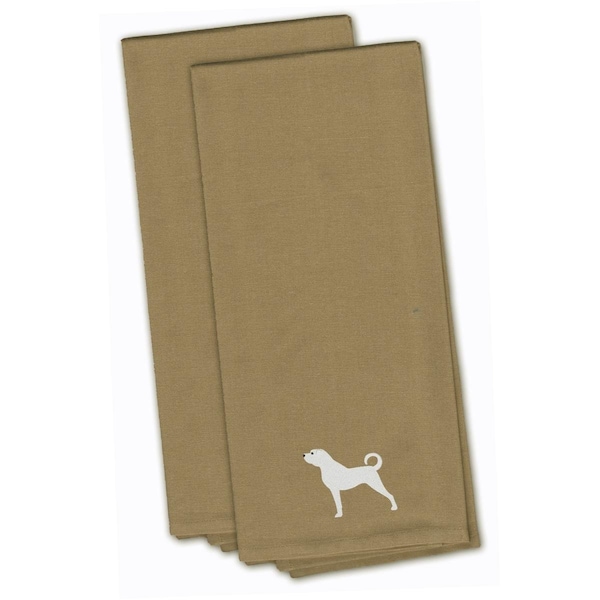 Carolines Treasures Anatolian Shepherd Tan Embroidered Kitchen Towel - BB3477TNTWE