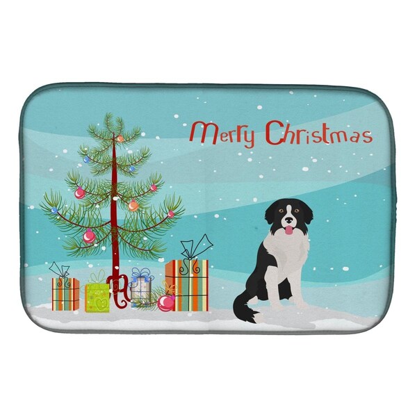 Carolines Treasures Borador Christmas Tree Dish Drying Mat - CK3887DDM