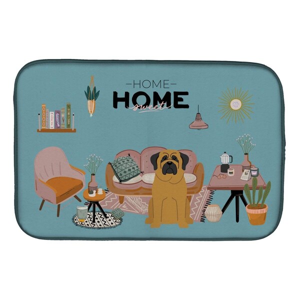 Carolines Treasures 14 x 21 in. Mastiff Sweet Home Dish Drying Mat - CK7863DDM