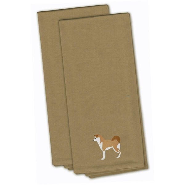 Carolines Treasures Akita Tan Embroidered Kitchen Towel - BB3472TNTWE