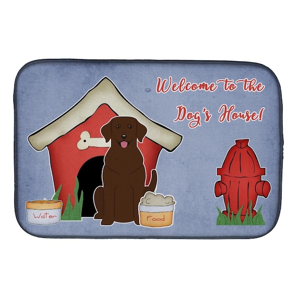 Carolines Treasures Dog House Collection Chocolate Labrador Dish Drying Mat - BB2810DDM