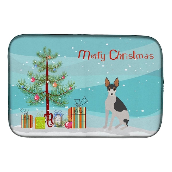 Carolines Treasures Miniature Fox Terrier No.2 Christmas Tree Dish Drying Mat - CK3502DDM
